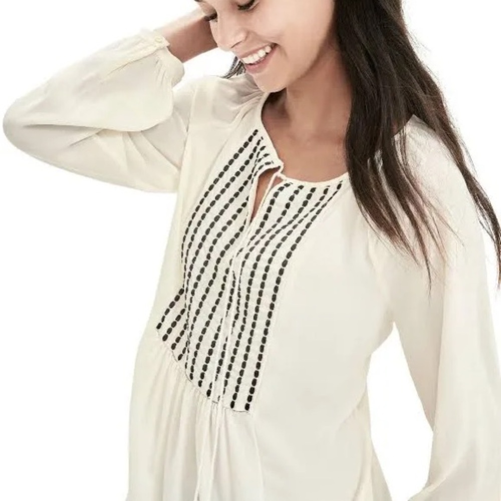 BANANA REPUBLIC | Ivory blouse L